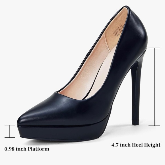 Elisabet Tang Black Leather Platform Stilettos - Picture 12 of 12